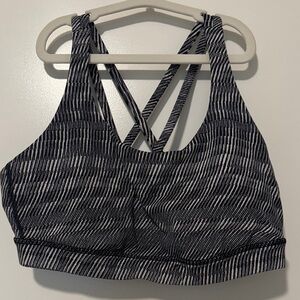 Lululemon Striped Black and White Sports Bra